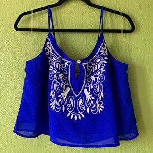 Vibrant Blue Cropped Top